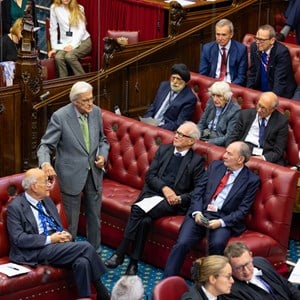 Members speaking in the House of Lords chamber