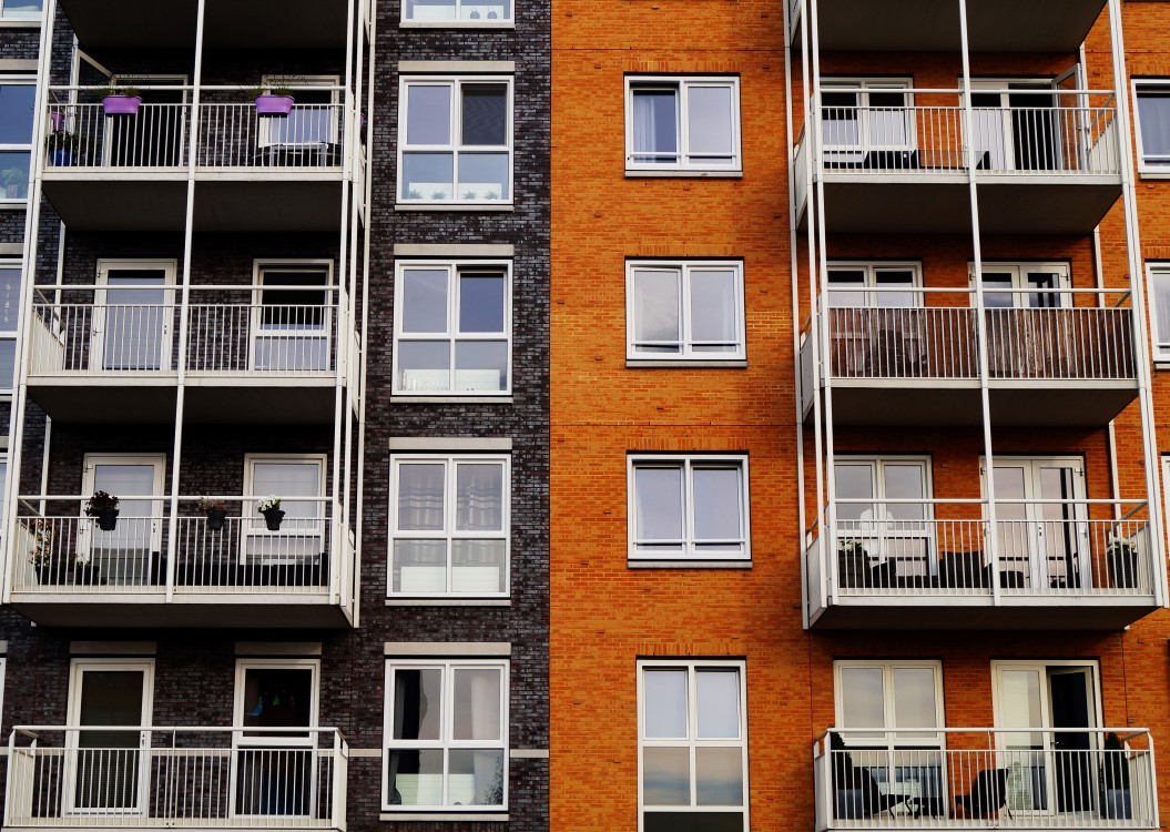 Apartment Building with Balconies