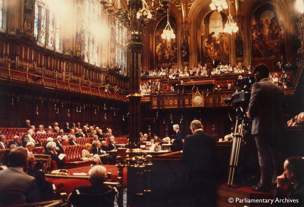 First television broadcast from the House of Lords