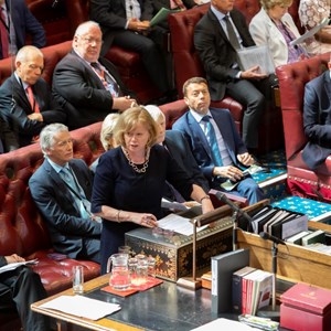 Baroness Smith speaking in a busy House of Lords chamber