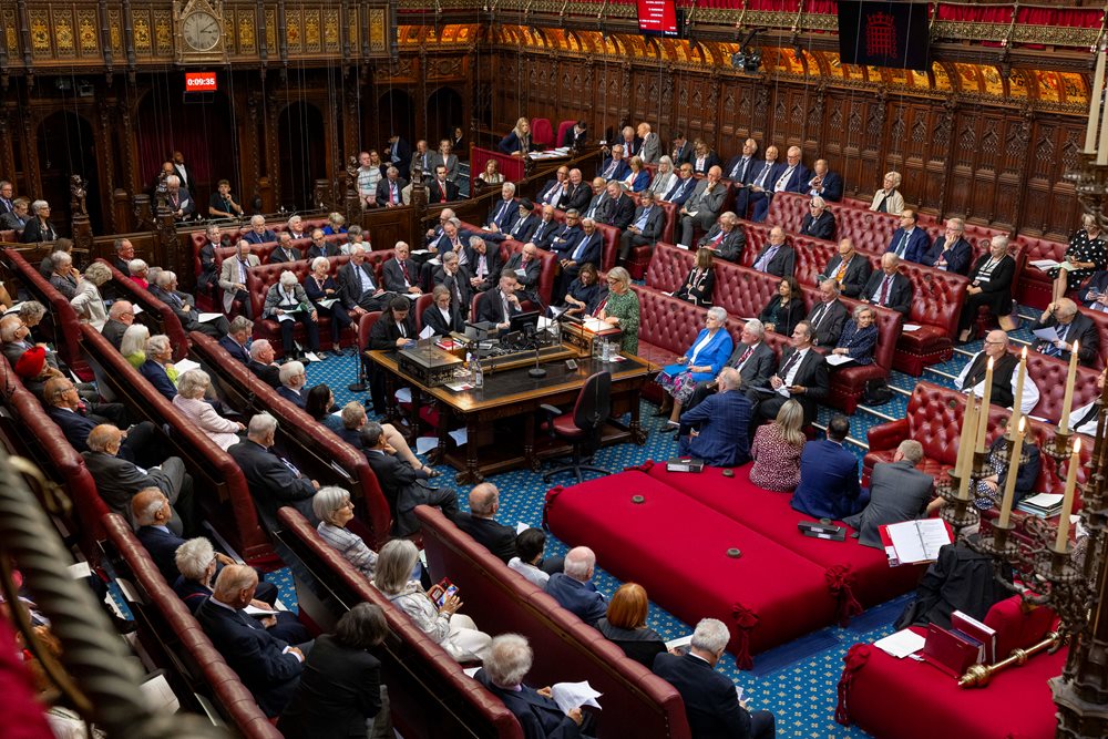 House of Lords Chamber with memembers 