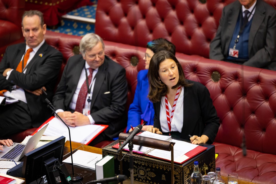 Baroness Penn speaks in the House of Lords chamber