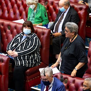 Baroness Barker speaking in the House of Lords chamber