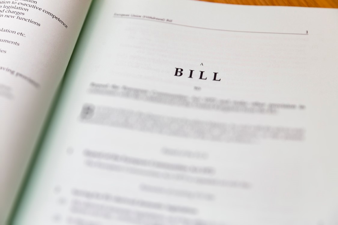 A printed bill