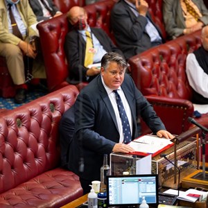 Lord Greenhalgh speaking in the chamber