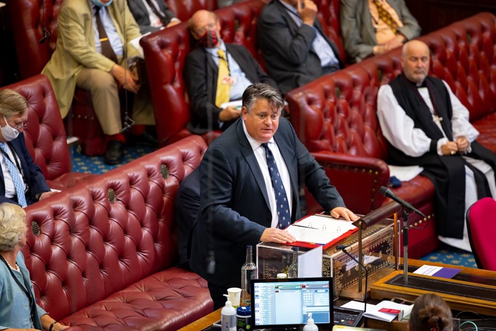 Lord Greenhalgh speaking in the chamber