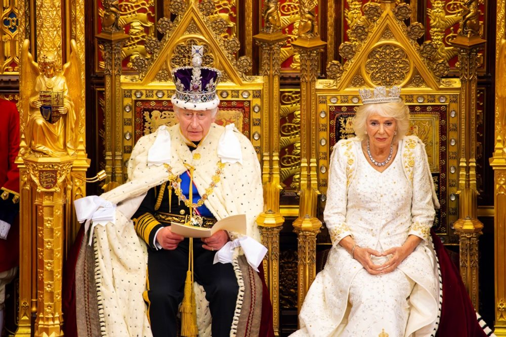 The King reads the Speech from the Throne in the House of Lords