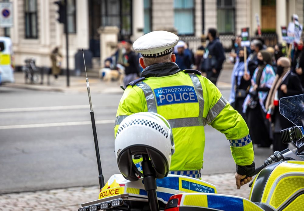 Police officer at a protest