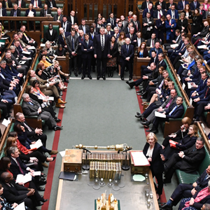 The House of Commons chamber full with Members of Parliament