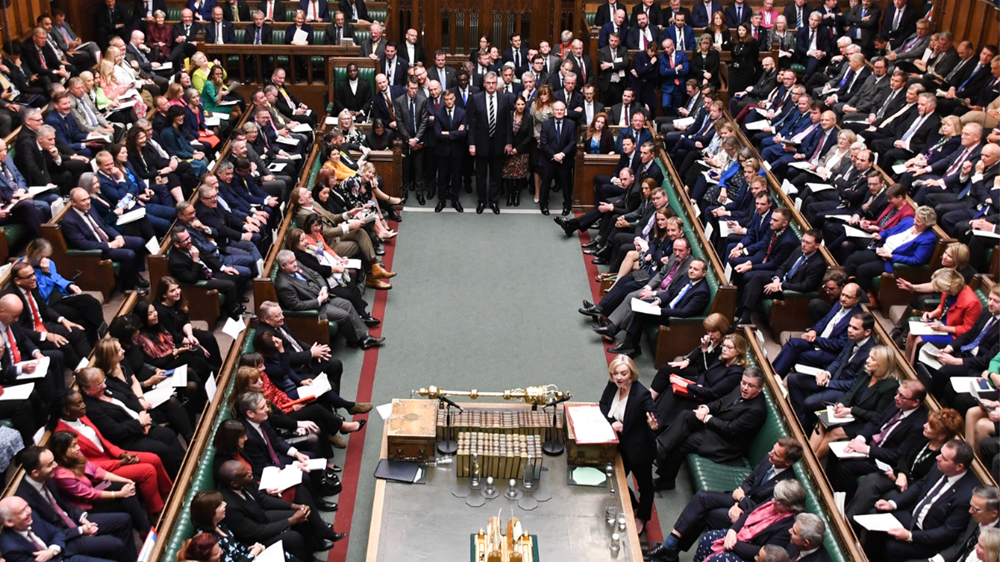 The House of Commons chamber full with Members of Parliament